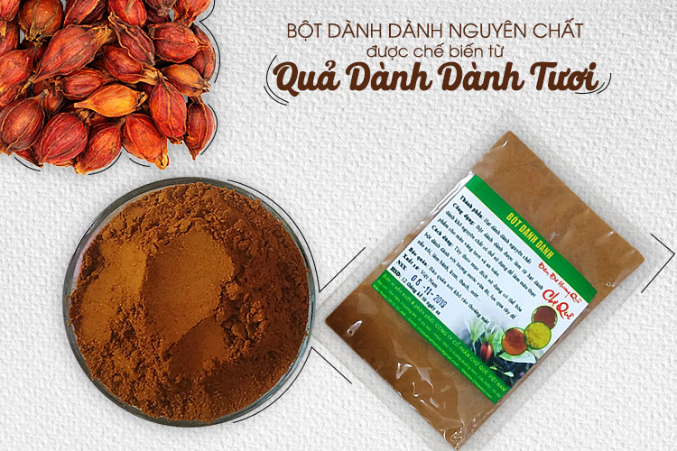 bột dành dành nguyên chất
